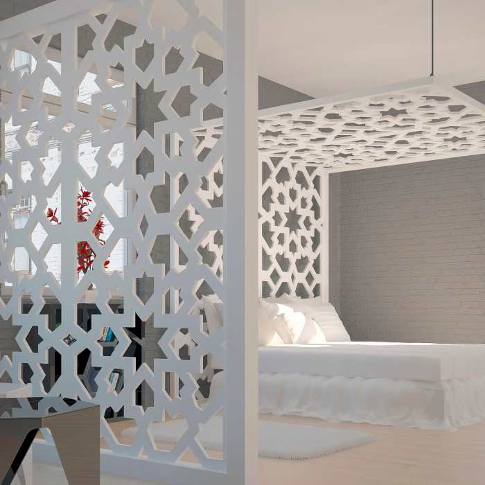 Wood lattice wall decor