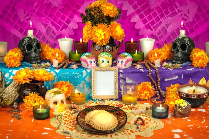 Dia de los muertos table decor