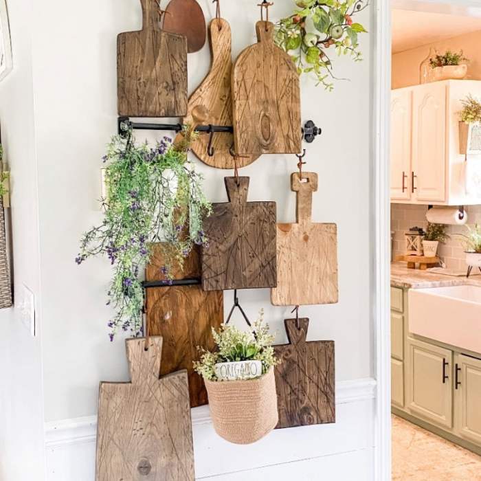 Wood kitchen wall decor