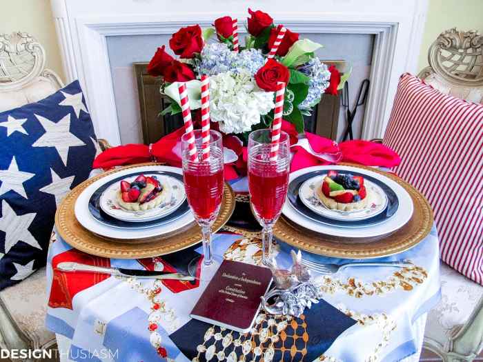 Fourth of july table decor