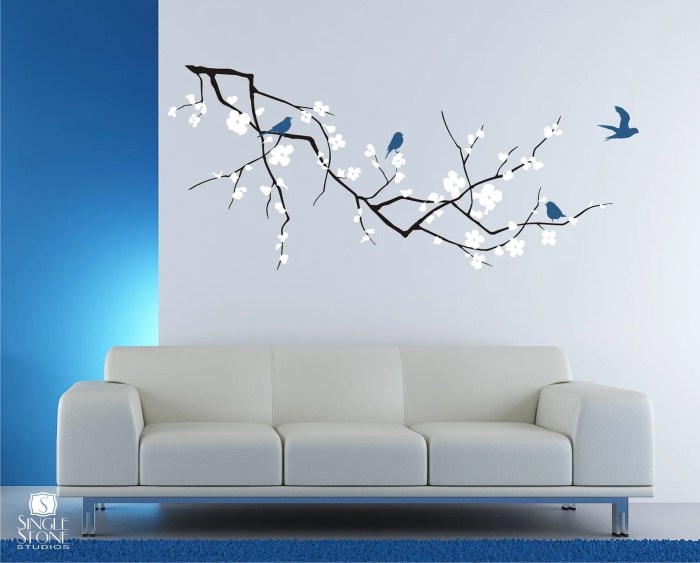 Black wall decor stickers