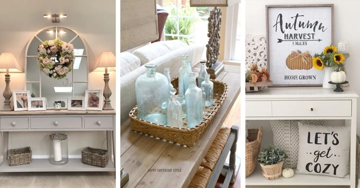 Elegant console table decor