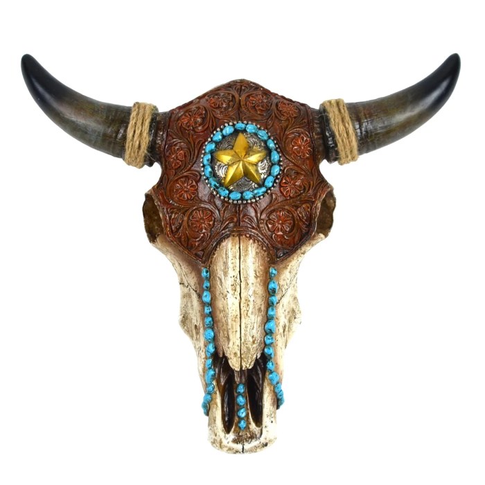 Cow skull wall decor