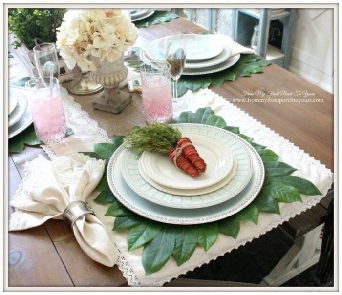 Farmhouse easter table decor