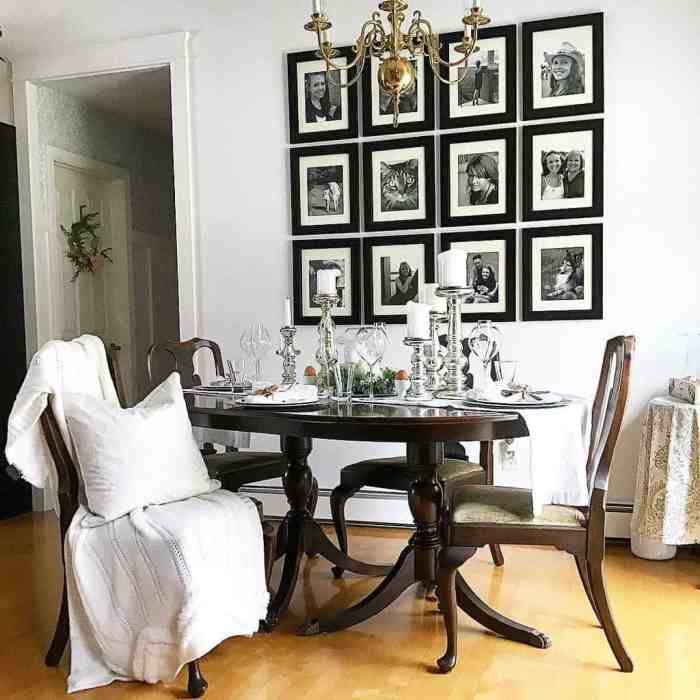 Dining table wall decor