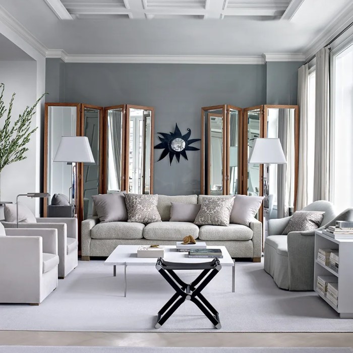 Grey white wall decor