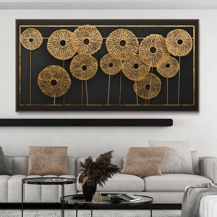 Metallic gold wall decor