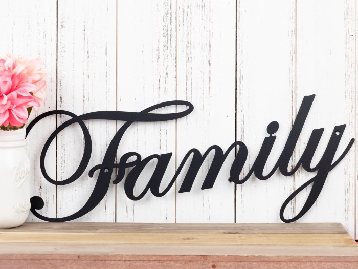 Family signs wall decor