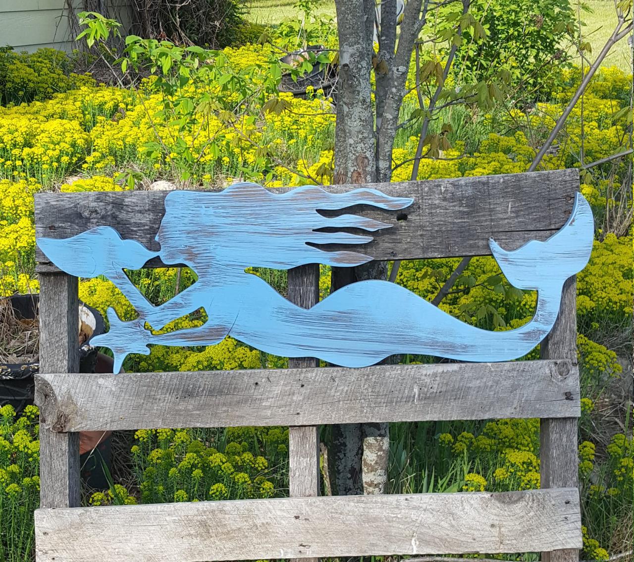 Mermaid wood wall decor