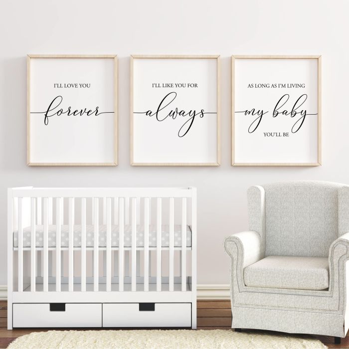 Wall art decor for nursery