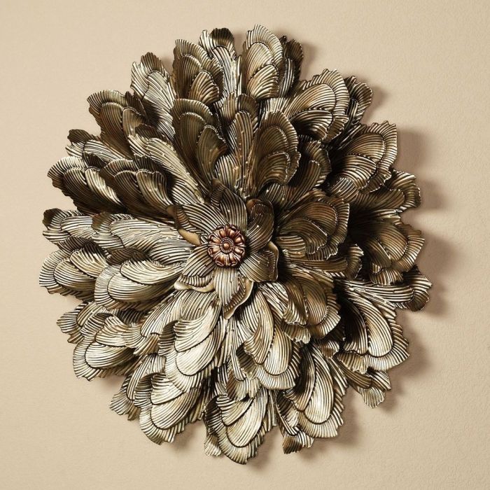 Metal flower wall decor ideas