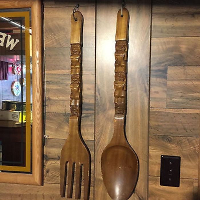 Huge spoon wall decor