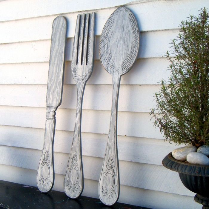 Huge spoon wall decor