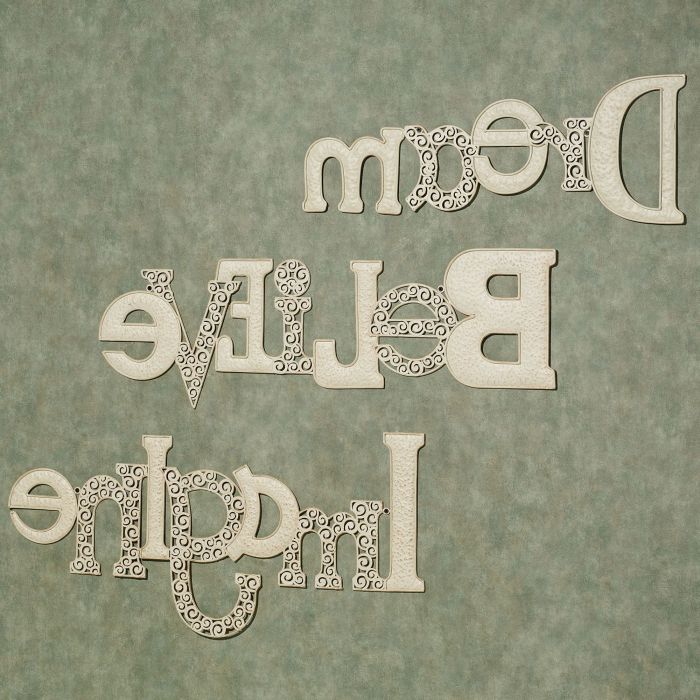 Metal word wall art decor