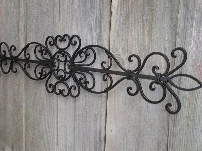 Iron scrollwork wall decor