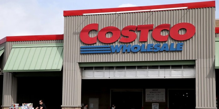 Costco stock price today