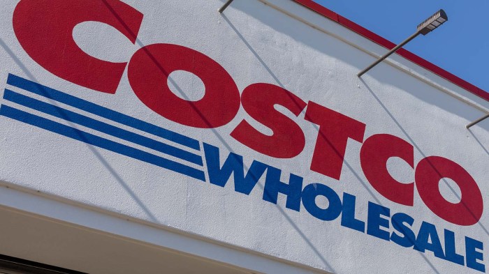 Costco stock price today