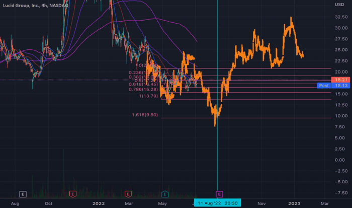 Lcid stock price